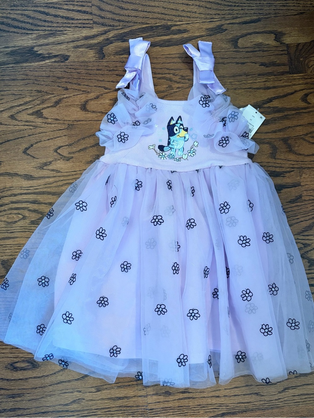 Lilac Bluey Tulle Dress for Kids - Purple